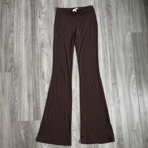 KHY WOMENS PANTS BROWN HIGH RISE FLARE BOOTCUT LEGGING 2XS